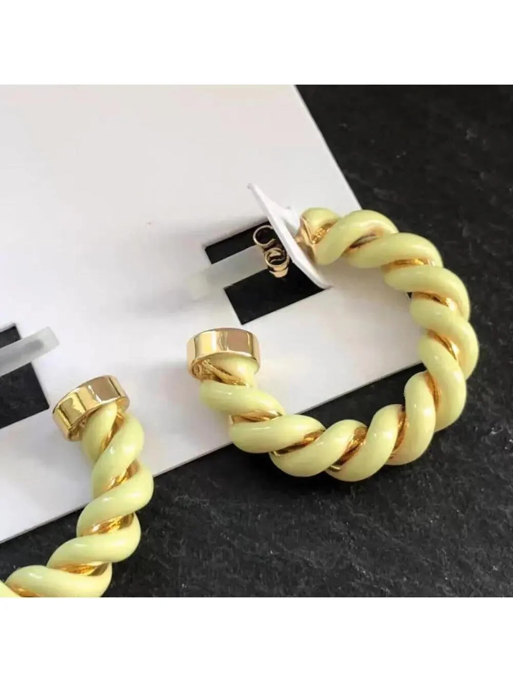 & Other Stories Twist Sphere Hoop Earrings